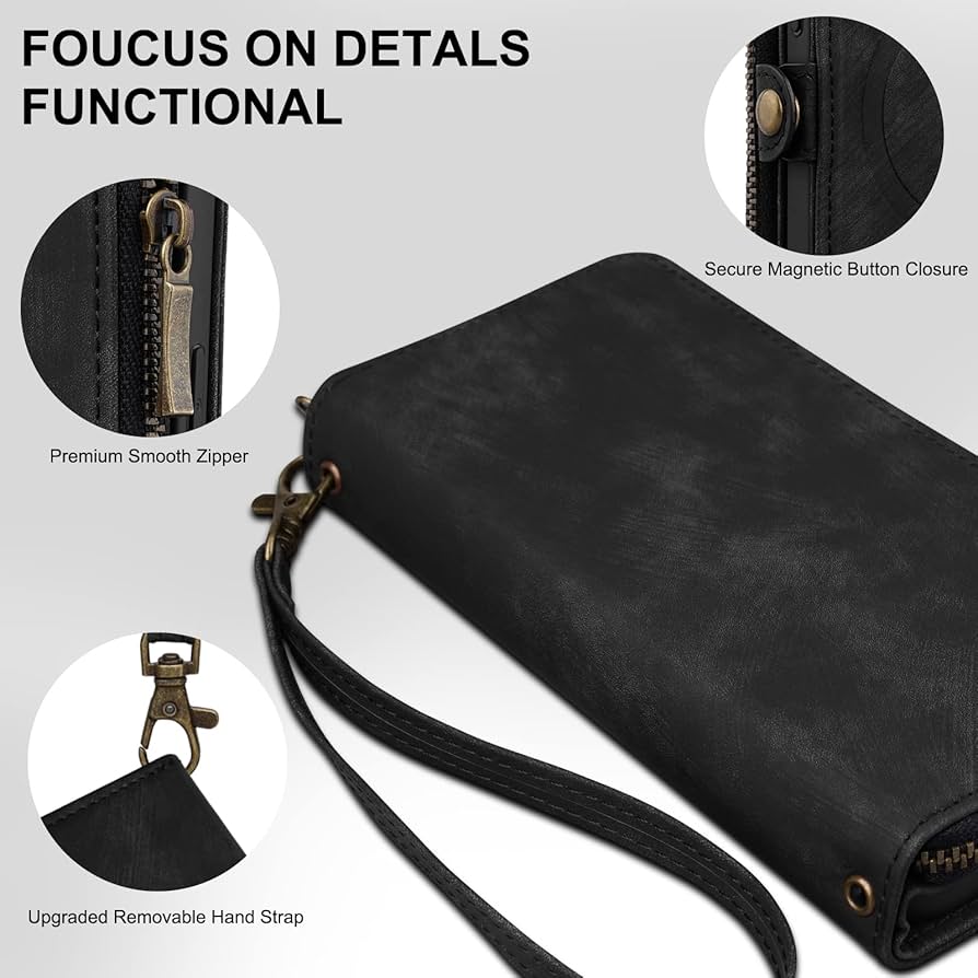 Wallet double compartment bag／black Amazon.com: Movefad Women Leather Wallet Crossbody Bag